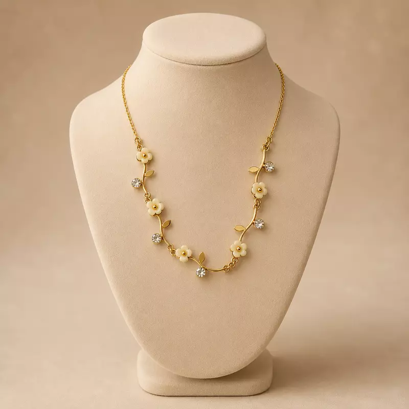 Blossom Vine Anti-Tarnish Floral Necklace