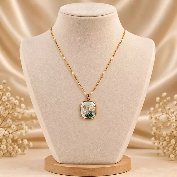 Pearl Blossom Floral Pendant Necklace