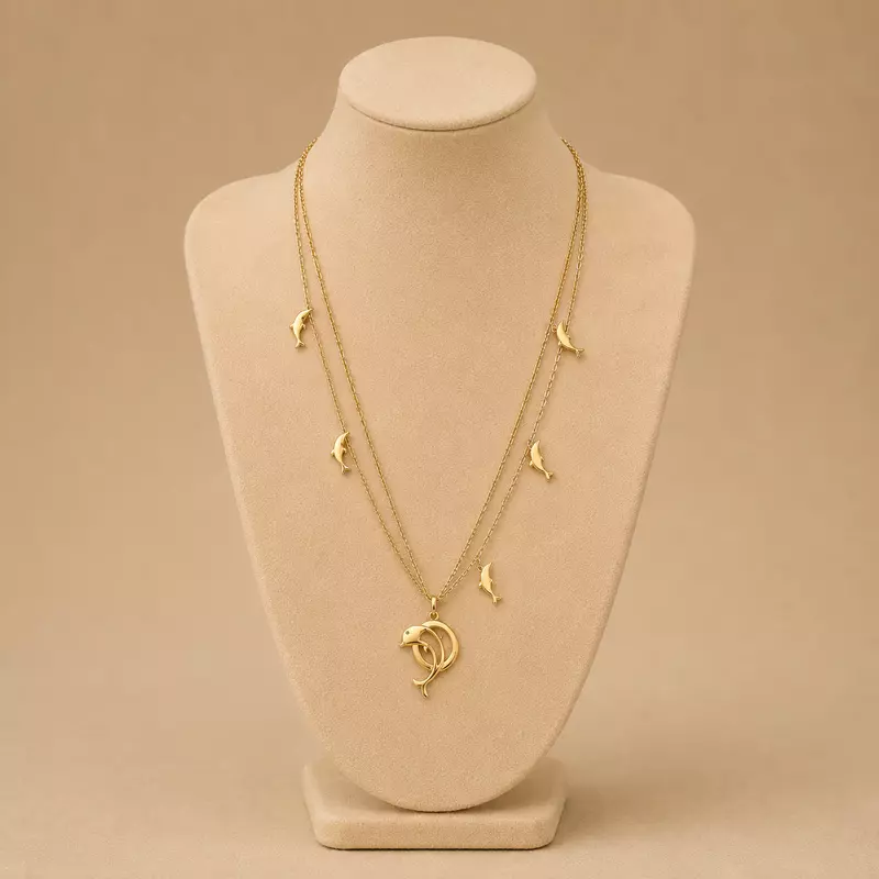 Ocean-Inspired Dolphin Pendant Necklace