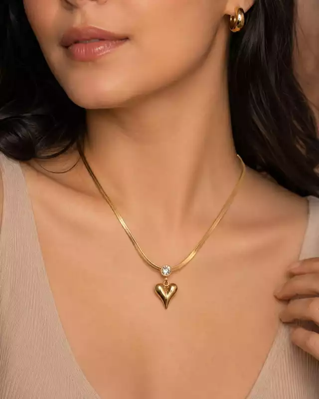 Romantic Heart Pendantz Necklace